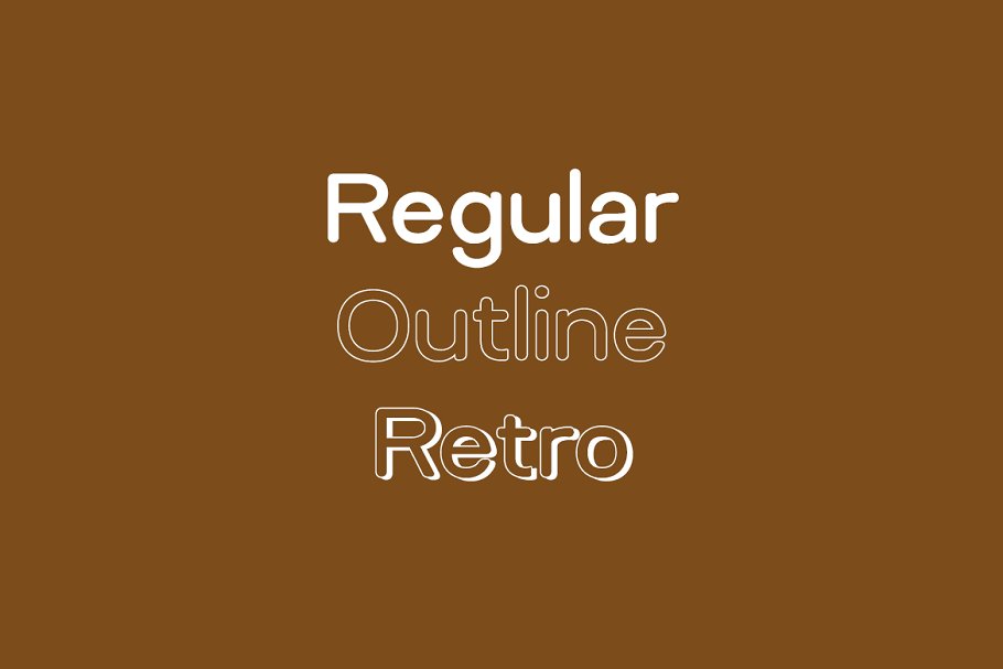 Beispiel einer Relica Rounded Retro-Schriftart